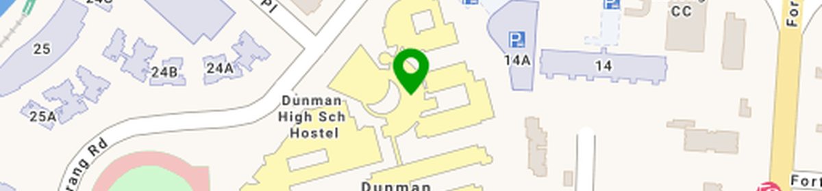 OneMap view of Dunman High School near Tanjong Rhu Road