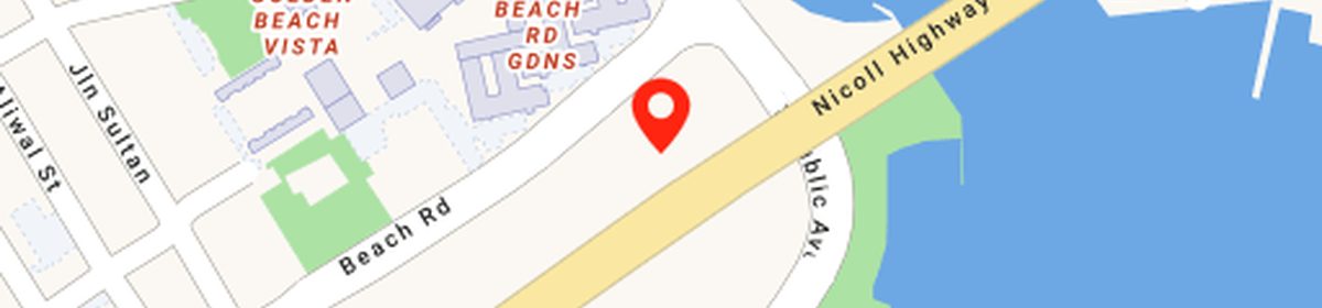 OneMap view of Aurea at 802 Beach Road and the surrounding Kampong Glam frame