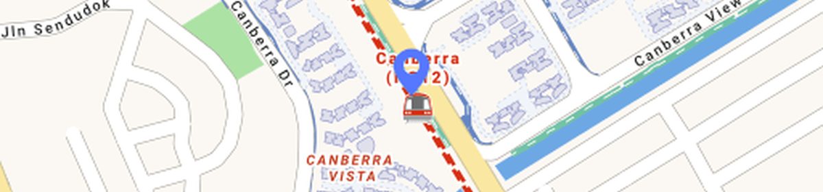 OneMap view of Canberra MRT (NS12) on the North-South Line