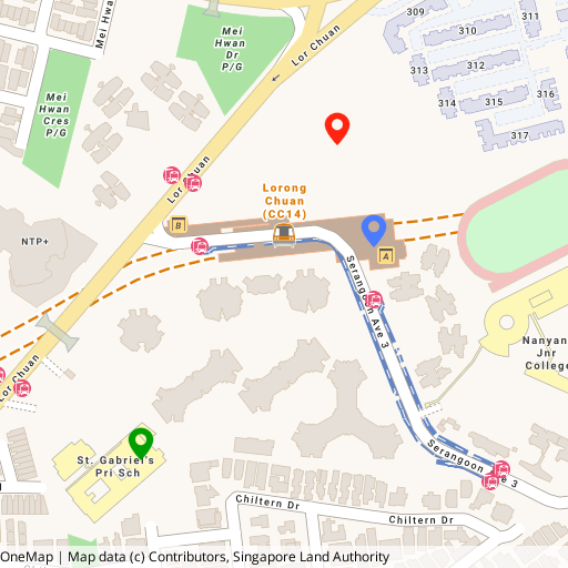The Chuan Park location map — 240 Lorong Chuan, next to Lorong Chuan MRT