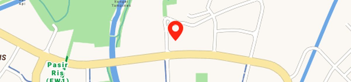OneMap view of the Pasir Ris town precinct around Coastal Cabana