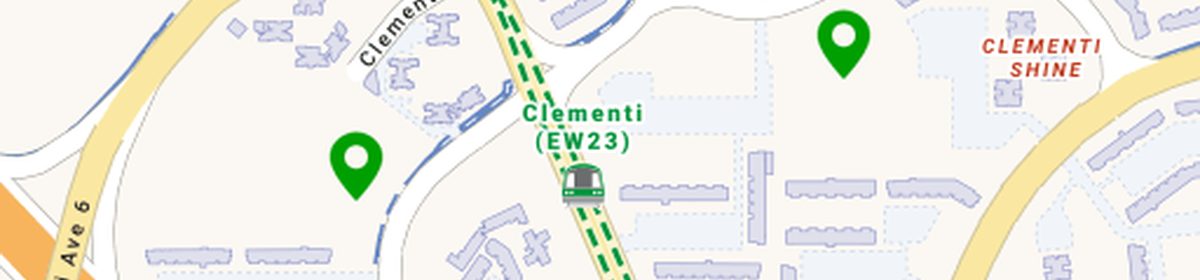 OneMap view of the primary schools within 1 km of Elta