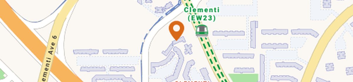 OneMap view of the Clementi town centre around The Clementi Mall
