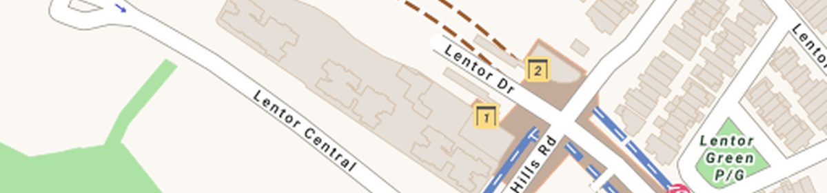 OneMap of Lentor Modern mall area at Lentor MRT