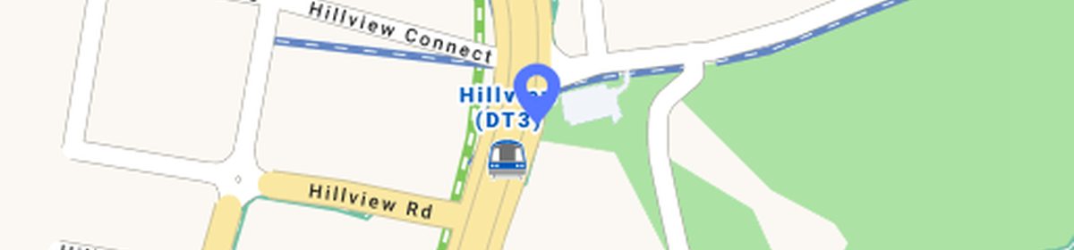 OneMap view of Hillview MRT (DT3) on the Downtown Line, near Narra Residences
