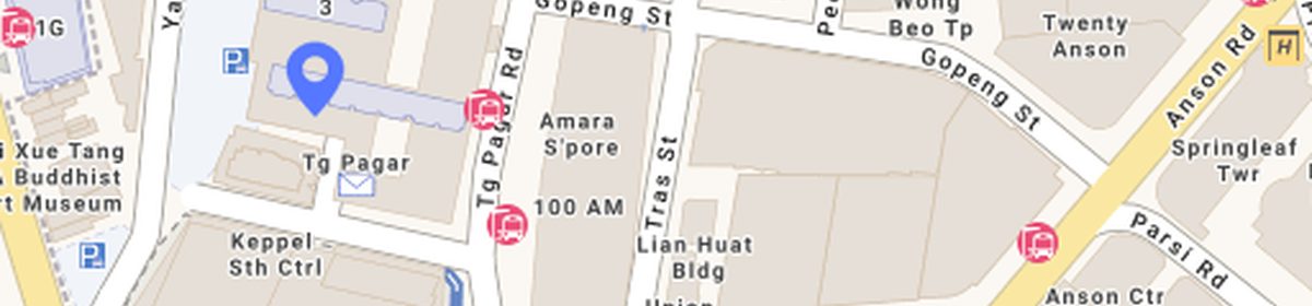 OneMap view of the Tanjong Pagar CBD precinct around Newport Residences