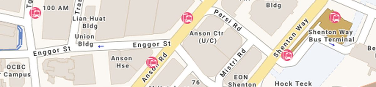 OneMap view of Tanjong Pagar and Prince Edward Road MRT near Newport Residences