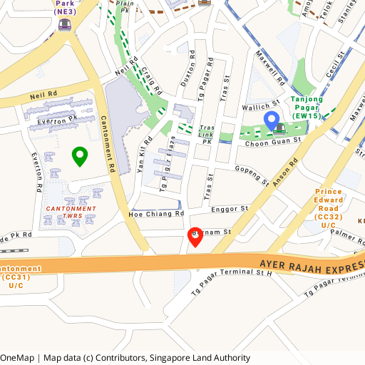 Newport Residences location map — 80 Anson Road, near Tanjong Pagar MRT