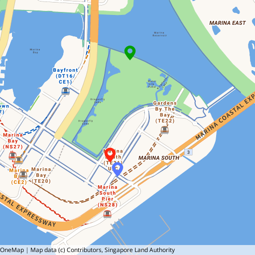 One Marina Gardens location map — 1 Marina Gardens Lane, Marina South
