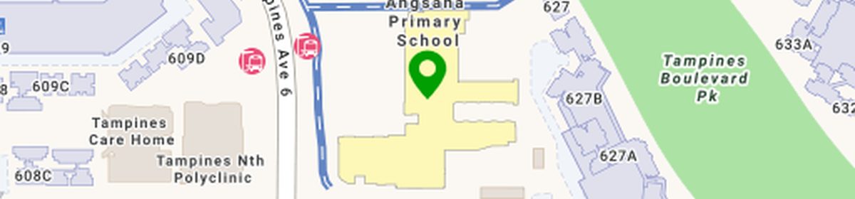 OneMap view of Angsana Primary School at 51 Tampines Street 61