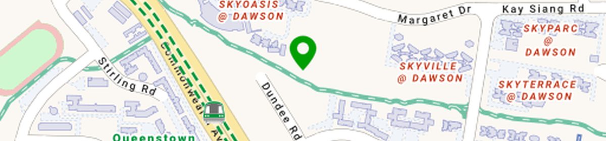 OneMap view of Queenstown Primary School, next door to Penrith on Margaret Drive