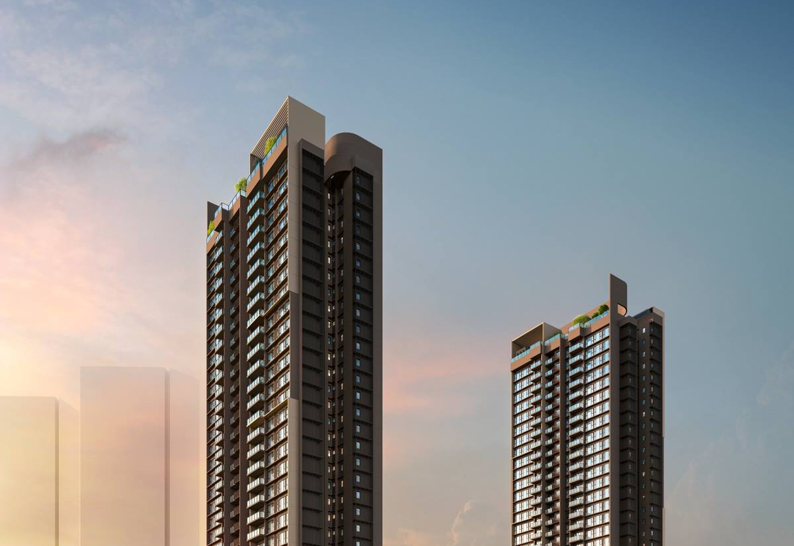 Penrith — two 40-storey towers on Margaret Drive, Queenstown, in the official developer render