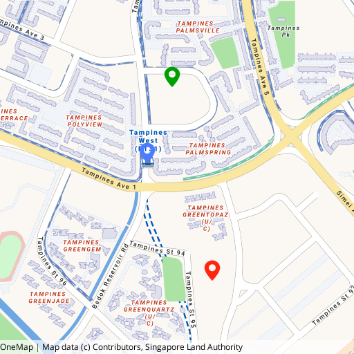 Rivelle Tampines location map — Tampines Street 95, near Tampines West MRT (DT31)