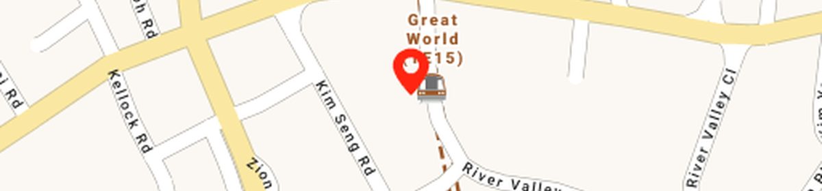 OneMap view of the River Valley Green precinct around River Green and Great World City