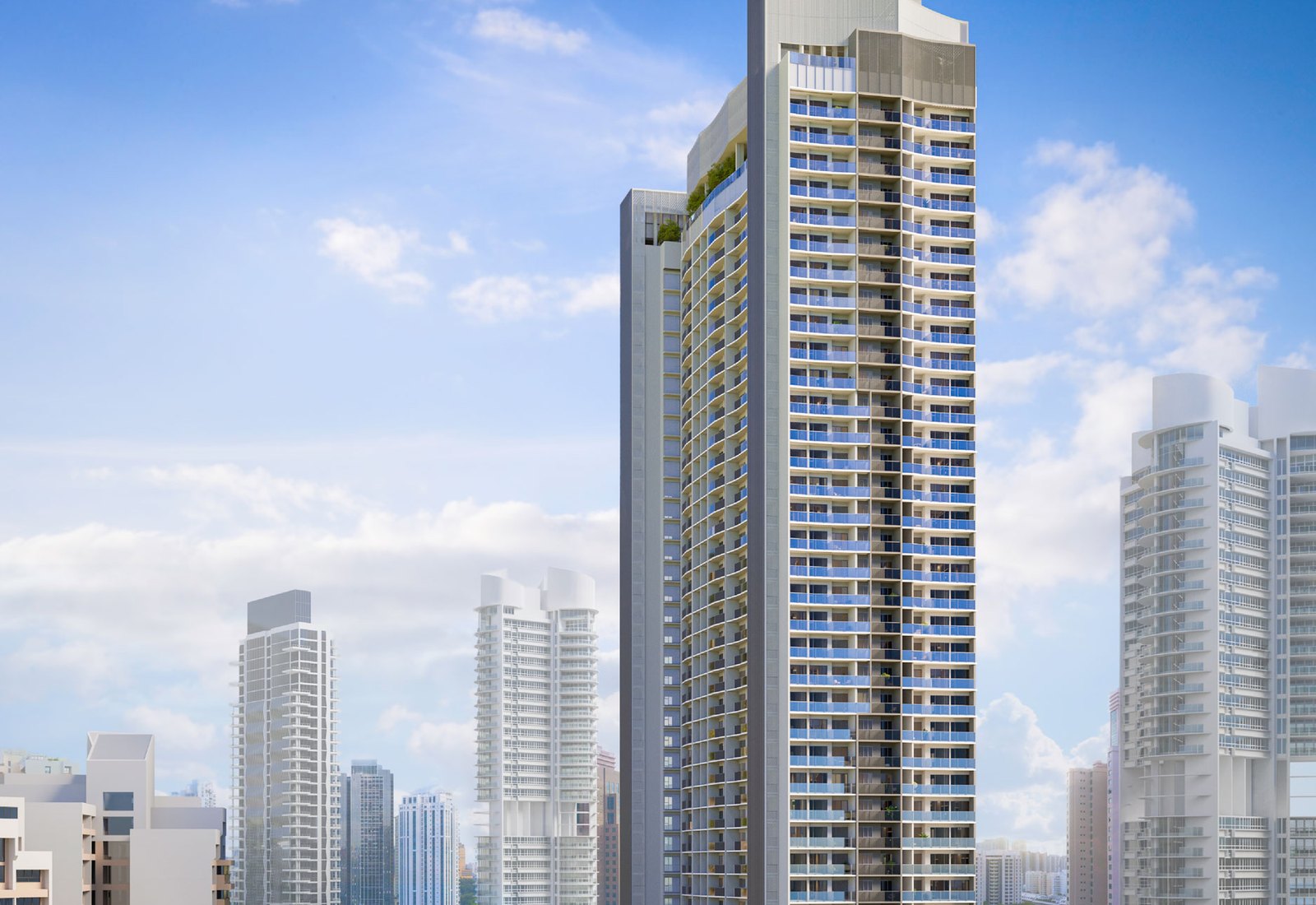 River Green — the single 36-storey tower on River Valley Green, in prime District 9 (artist's impression, Wing Tai Holdings)