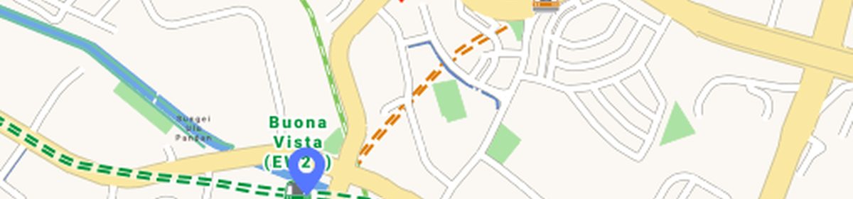 OneMap view of Holland Village and Buona Vista MRT stations near Skye At Holland
