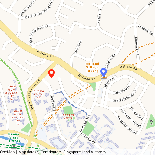 Skye At Holland location map — Holland Village Way, beside Holland Village MRT (CC21) on the Circle Line