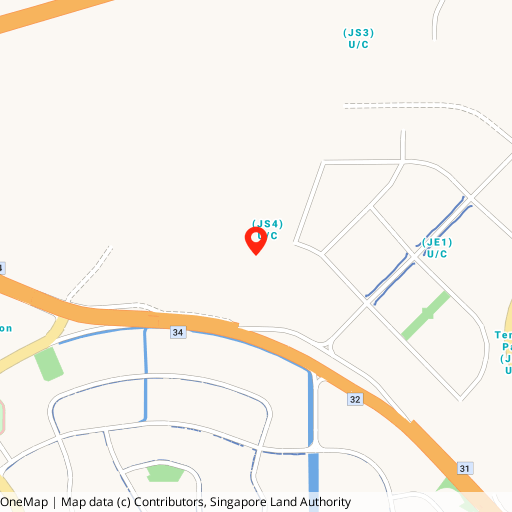 Tengah Garden Residences location map — Tengah Garden Avenue, beside Hong Kah MRT (JS4) on the Jurong Region Line