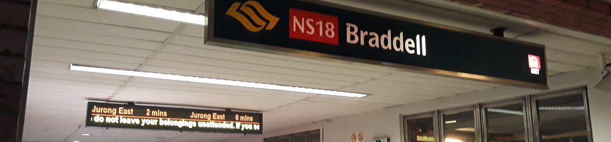 Entrance of Braddell MRT (NS18) on the North-South Line in Toa Payoh