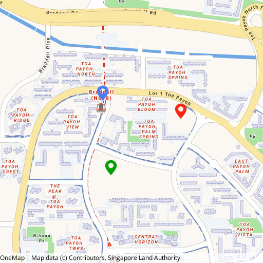 The Orie location map — Lorong 1 Toa Payoh, beside Braddell MRT