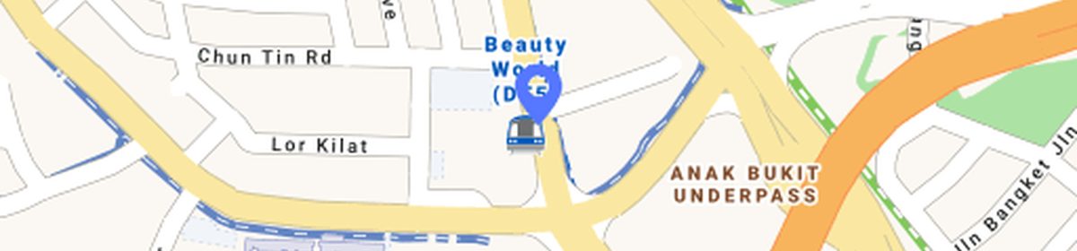OneMap view of Beauty World MRT (DT5) on the Downtown Line, the nearest station to The Sen