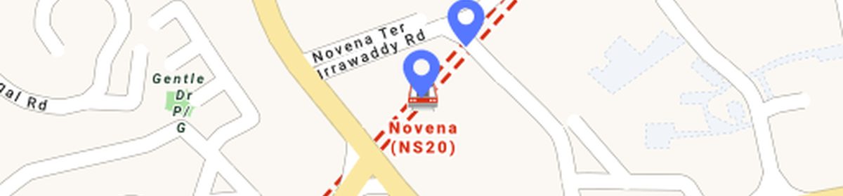 OneMap of Novena MRT (NS20) near the site