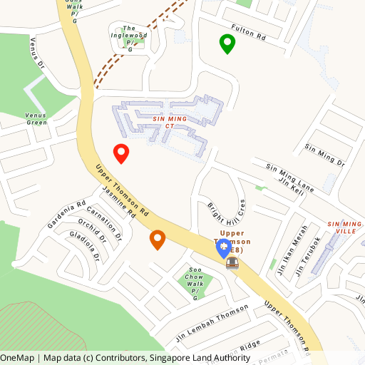 Thomson Reserve location map — Bright Hill Drive, on the former Thomson View site