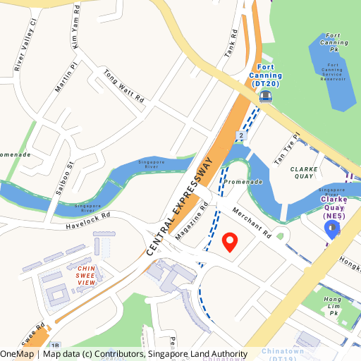 Union Square Residences location map — Havelock Road, District 1, Singapore River